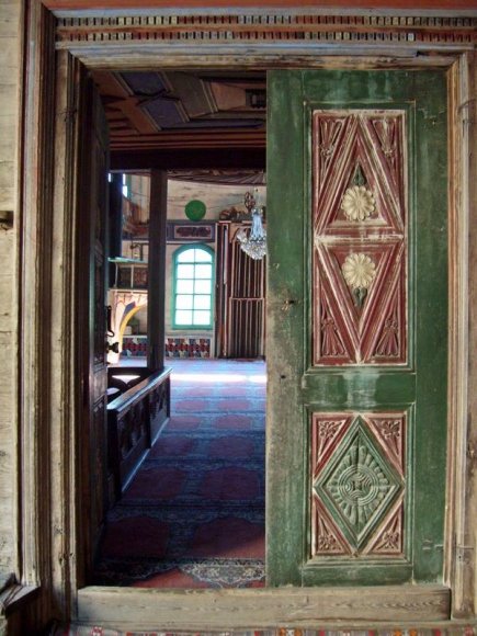 Entrance door to Camili Mosque.