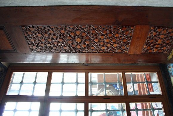 A window inside the Blue Mosque
