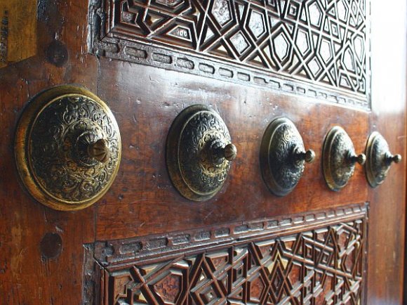 A door inside the Blue Mosque