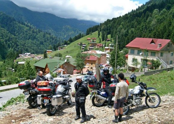 Motorcyles in the Ayder Plateau.