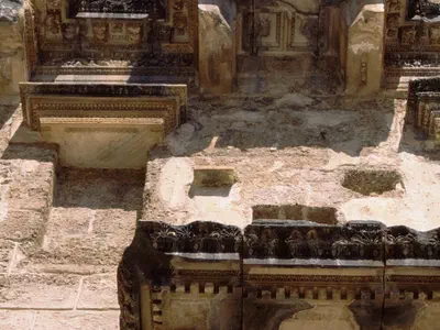 Detail from stage wall of the Aspendos Theatre.