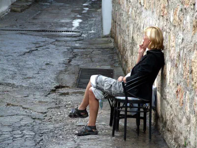 Antalya - Kaleiçi - A woman resting