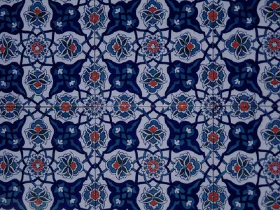 Authentic Ottoman pattern and colors on tiles