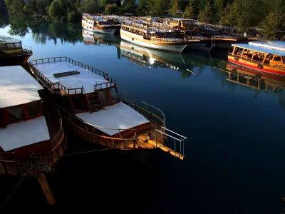 Tour boats on Manavgat River