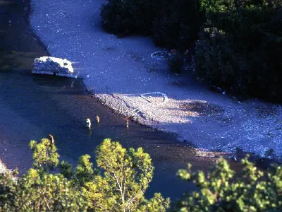 When you walk to the beach through the valley you walk beside Olympos river.