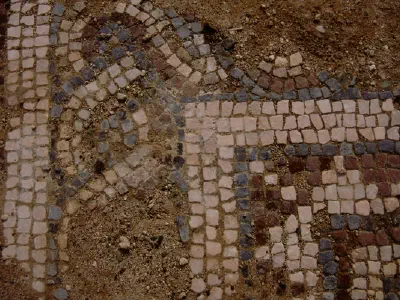 Mosaic figured floor