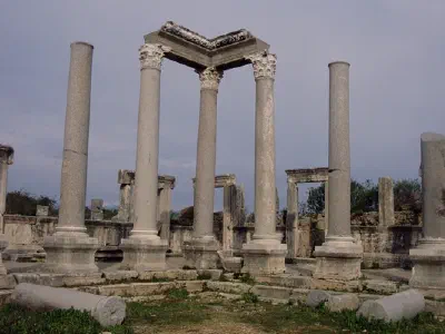 Inside columns of Agora