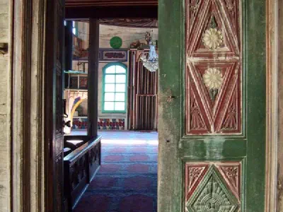 Entrance door to Camili Mosque.