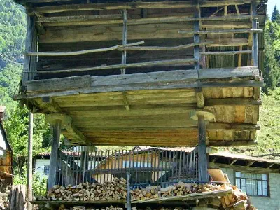 Serender is a simple, wooden hut to keep food from reptiles and humidity. It is widely used in Black Sea rural areas.