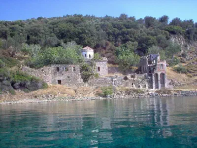 At the backside of Island Cunda there is this beautiful Monastery which is dilapidated