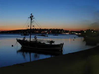A view of Lale Island from Ayvalik at dawn