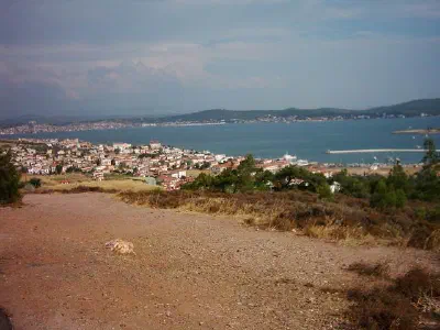 The view of Ayvalik from the hills of Cunda The view of Ayvalik and the village of Cunda from the hills of Cunda.