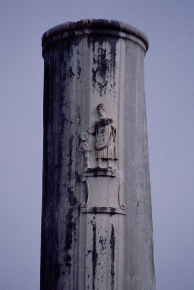 A relief on column