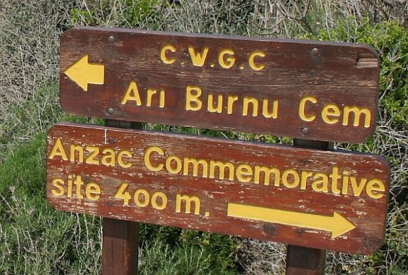 Ari Burnu Cemetery Sign