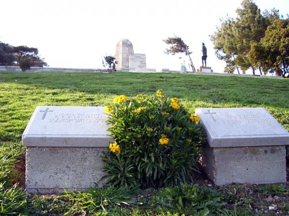 Gallipoli, Chunuk Bair - Two graveyard at Chunuk Bair Cemetary