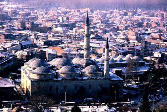 Edirne - Eski Mosque and the city