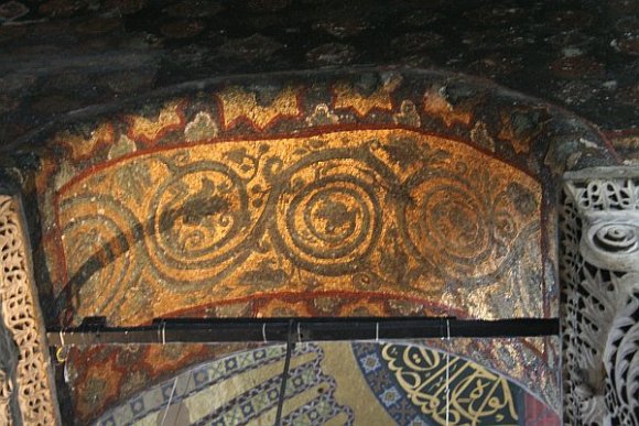 A detail of ceiling in Hagia Sophia