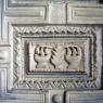 A detail from the marble door