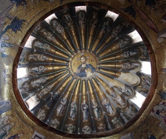Istanbul - Kariye Museum / Chora Church - The south dome of the esonarthex