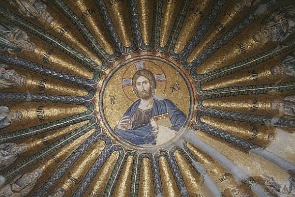 Istanbul - Kariye Museum / Chora Church - The south dome of the esonarthex