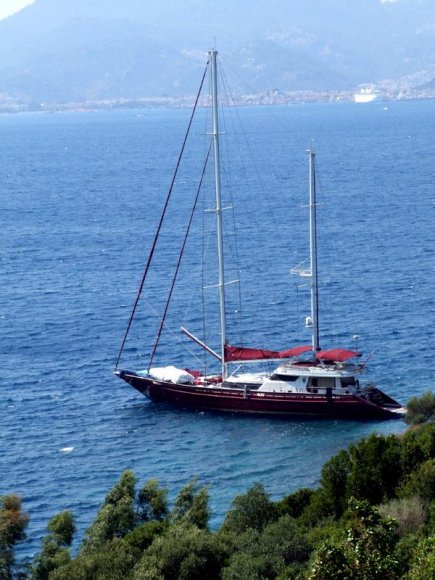 Marmaris - A boat on a bay