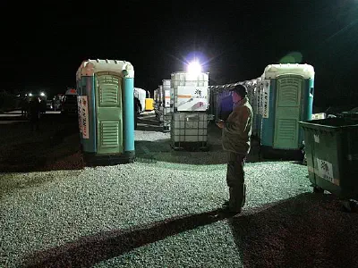 Gallipoli, Anzac Cove - Anzac Day 2007, Portable toilets