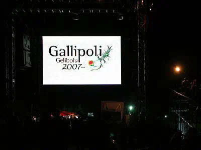 Gallipoli, Anzac Cove - Anzac Day 2007, Big screen
