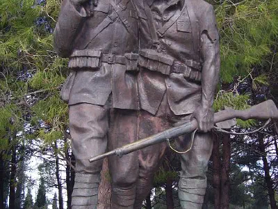 A Sculpture in the Memorial area