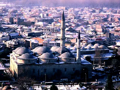 Eski Mosque and the city