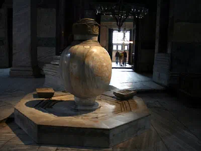 Huge marble vat in Hagia Sophia