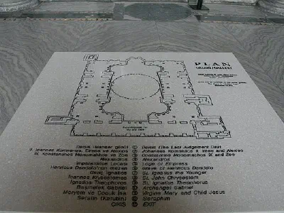 Plan of upstairs gallery inside Hagia Sophia