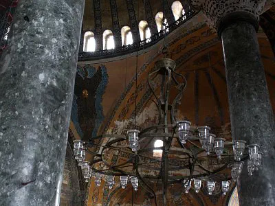Interior of Hagia Sophia from upstairs gallery