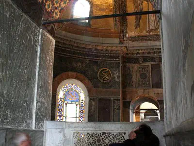 Interior of Hagia Sophia from upstairs gallery