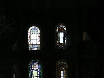 Stained glasses in Hagia Sophia