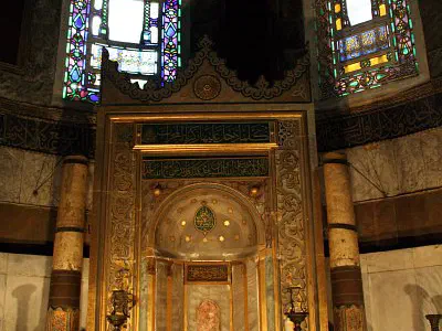 Mihrab and stained glasses