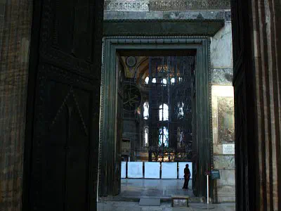 Imperial Door. Only the emperors were allowed to pass through this door in Byzantine times.