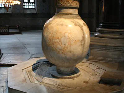 Huge marble vat in Hagia Sophia