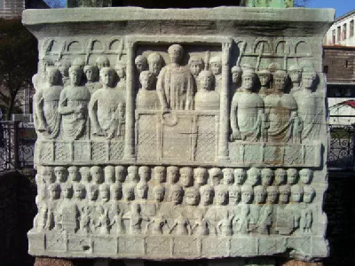 One side of base for Obelisk of Theodosius
