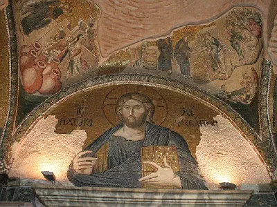 Christ as “The Land of the Living”. The composition reflects the theological and philosophical interpretation of the term, expounded by Metochites and other scholars of his time (1315-1321).