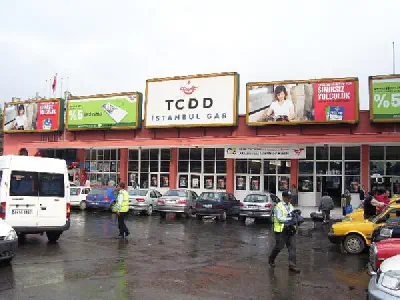 Sirkeci Railway Station, front view.