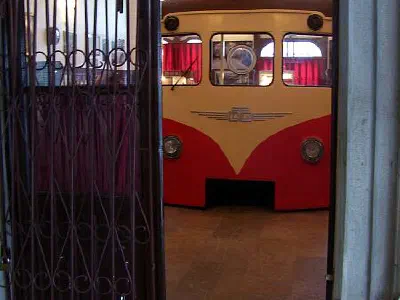 Train museum entrance.
