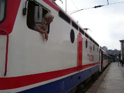 Train inside station.