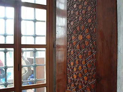 A window inside the Blue Mosque