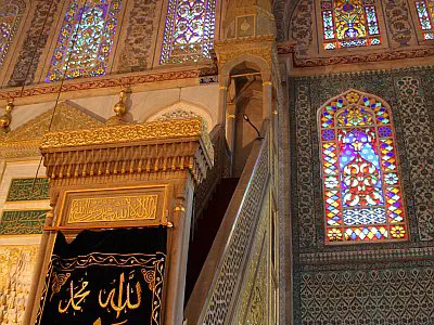 Minbar is a pulpit used by the Imam to give the Friday sermon in a mosque.