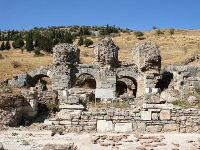 "Upper Baths" of AD 150, with 4th cent. additions