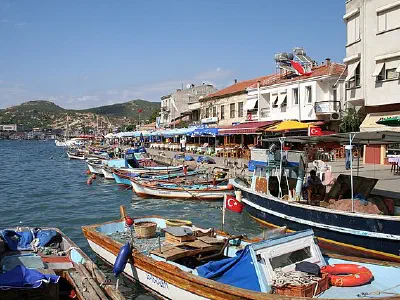 Port for fishermen. You can see fish restaurants on the streets.