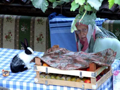 Sirince - A old woman with her rabbit