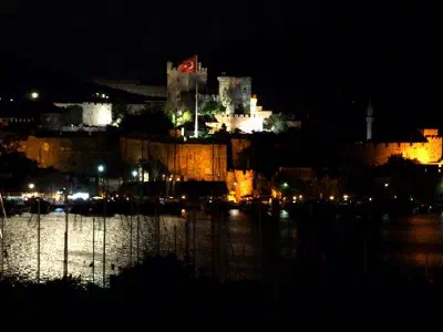 Bodrum - Bodrum Castle at night.