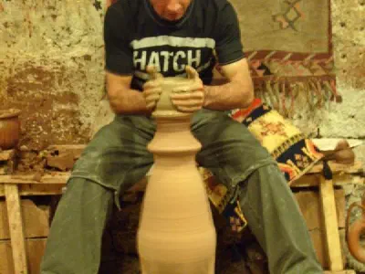 Most famous historical feature of Avanos is the production of pottery. You can still sit and watch the production in workshops.