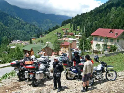 Motorcyles in the Ayder Plateau.